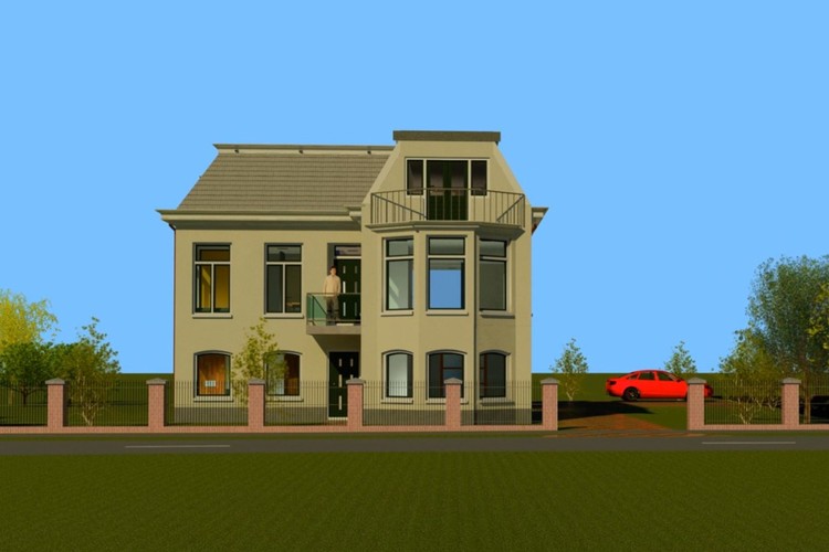 Renovatie herenhuis en bouw boothuis Meerweg Haren (Groningen)